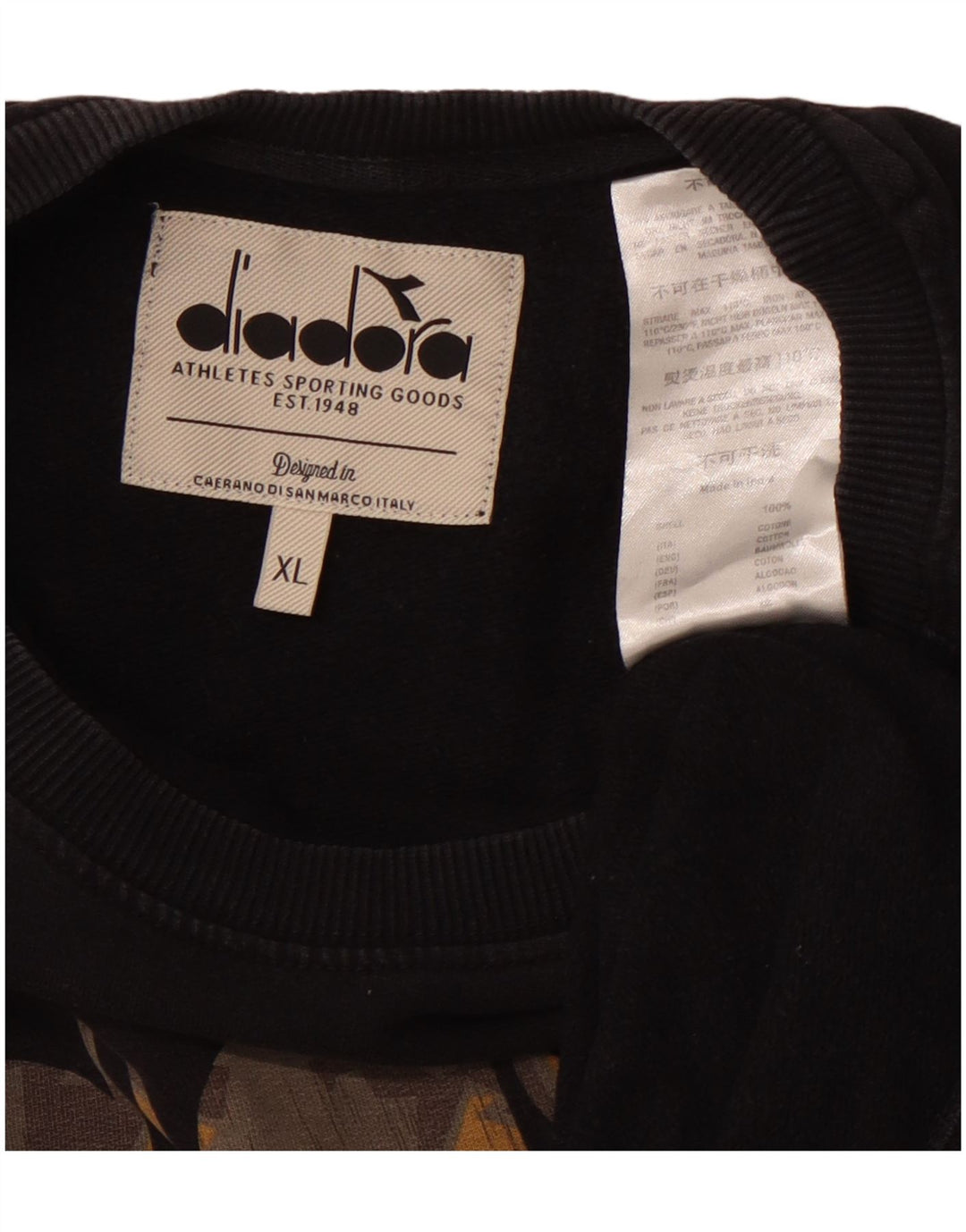 DIADORA Hanorac Grafic Jumper XL Bumbac Negru