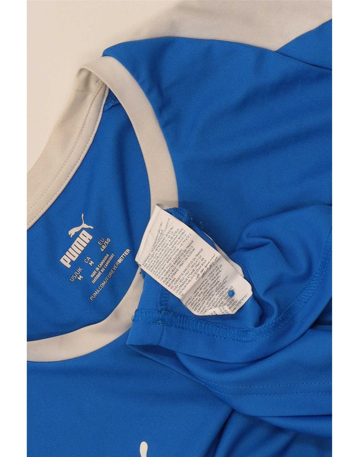 T-shirt pentru bărbați Puma Top Medium Blue Colorblock Poliester
