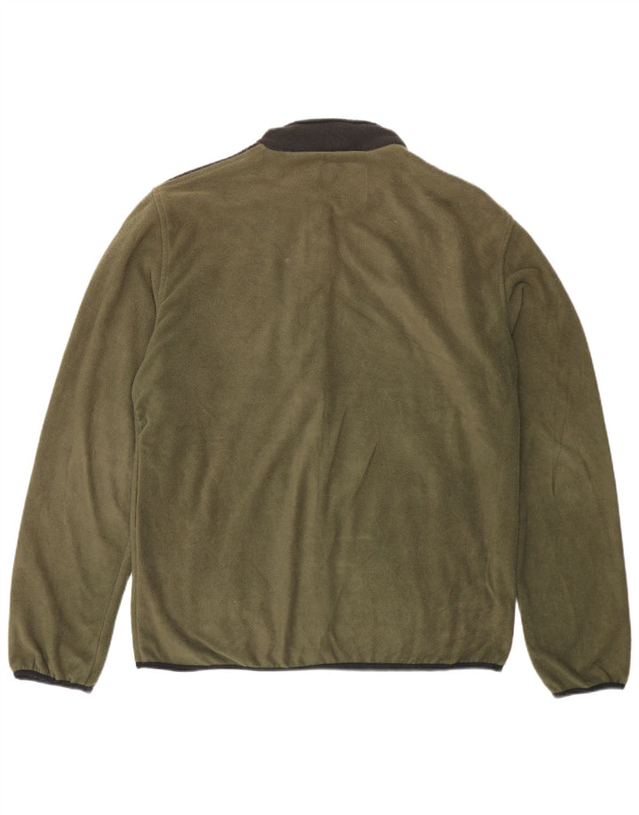 Jachetă fleece Jack & Jones pentru bărbați UK 40, mare, verde, colorblock
