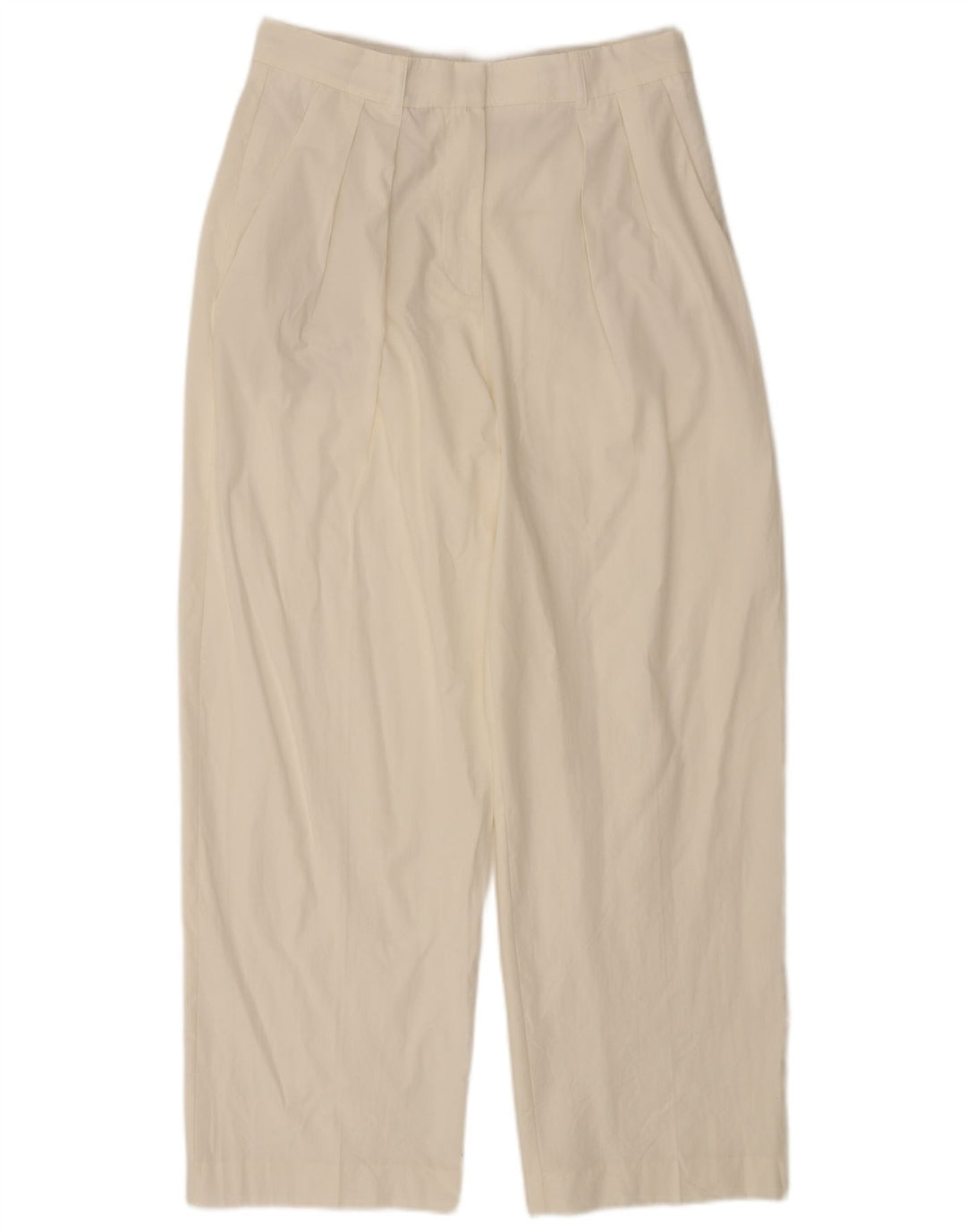 Pantaloni chino cu fixare pentru femei Zara Mediu L28 L29 Lyocell alb