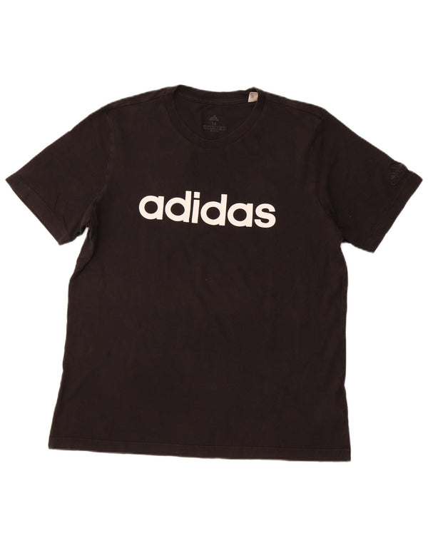 Tricou grafic ADIDAS pentru bărbați Top mediu negru bumbac