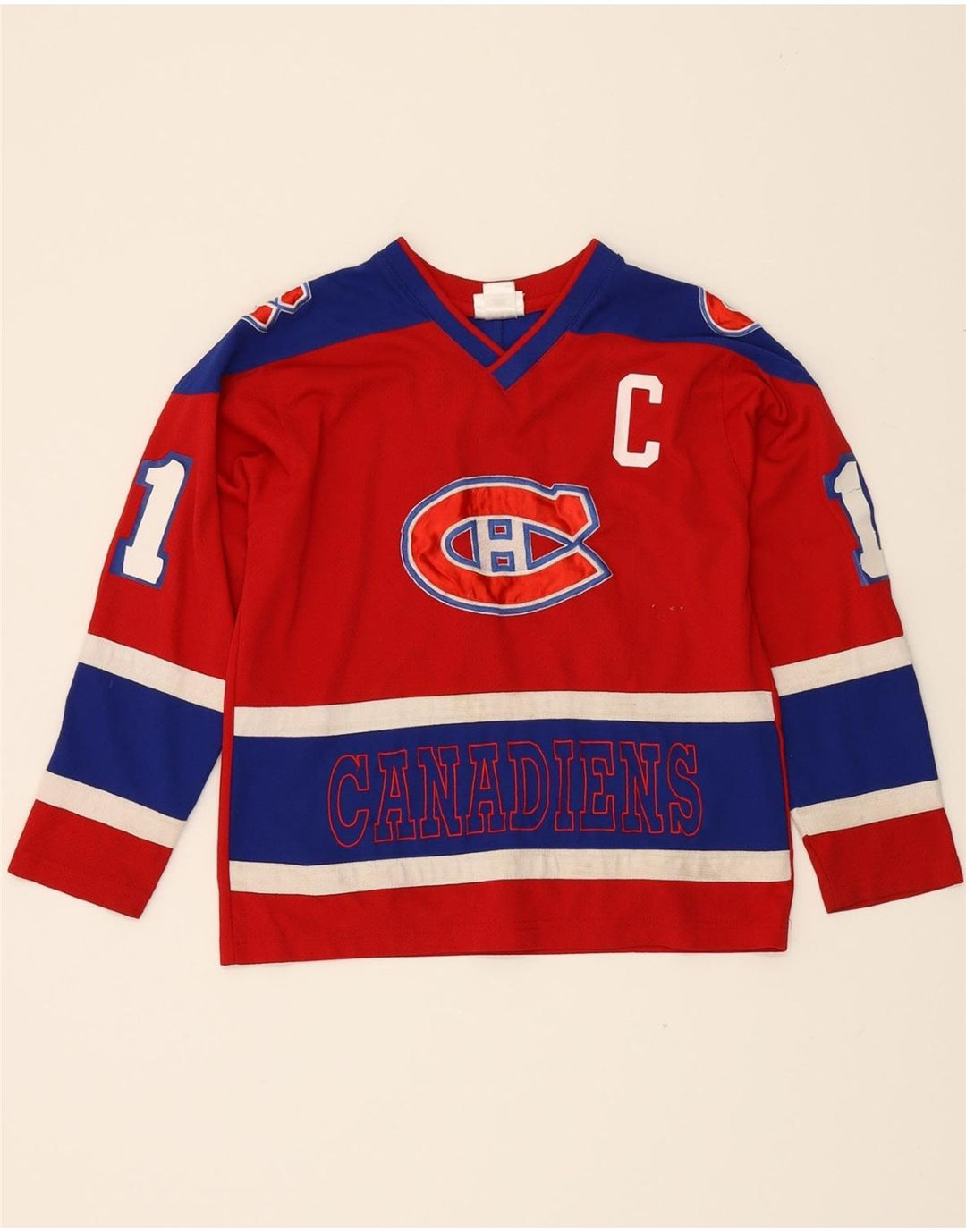 CHAMPION Boys Graphic Top Long Sleeve 10-11 Years Medium Red Vintage Champion and Second-Hand Champion from Messina Hembry 