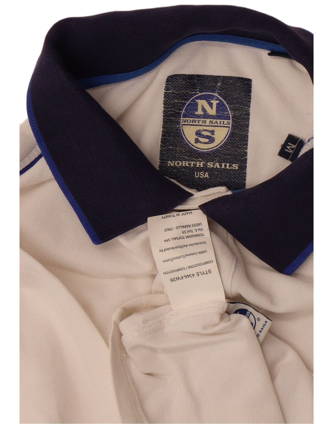 Tricou polo North Sails pentru bărbați, bumbac color bloc alb mediu