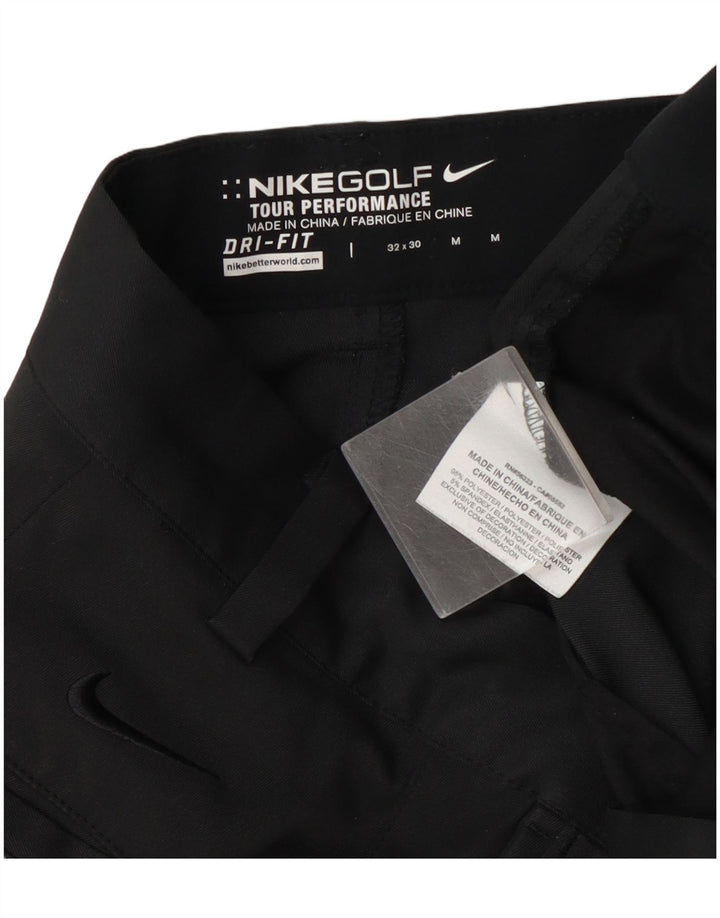 Pantaloni chino de golf drepti pentru bărbați Nike W32 L30 poliester negru