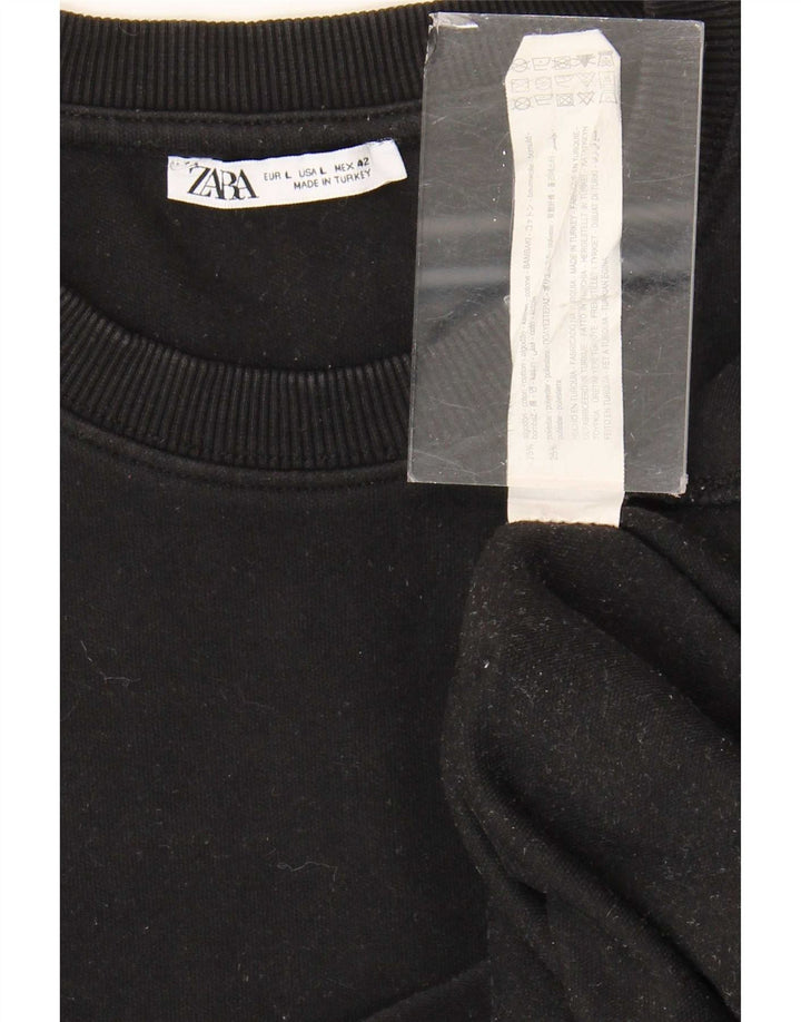 Tricou pentru bărbați Zara Top mare, negru, bumbac
