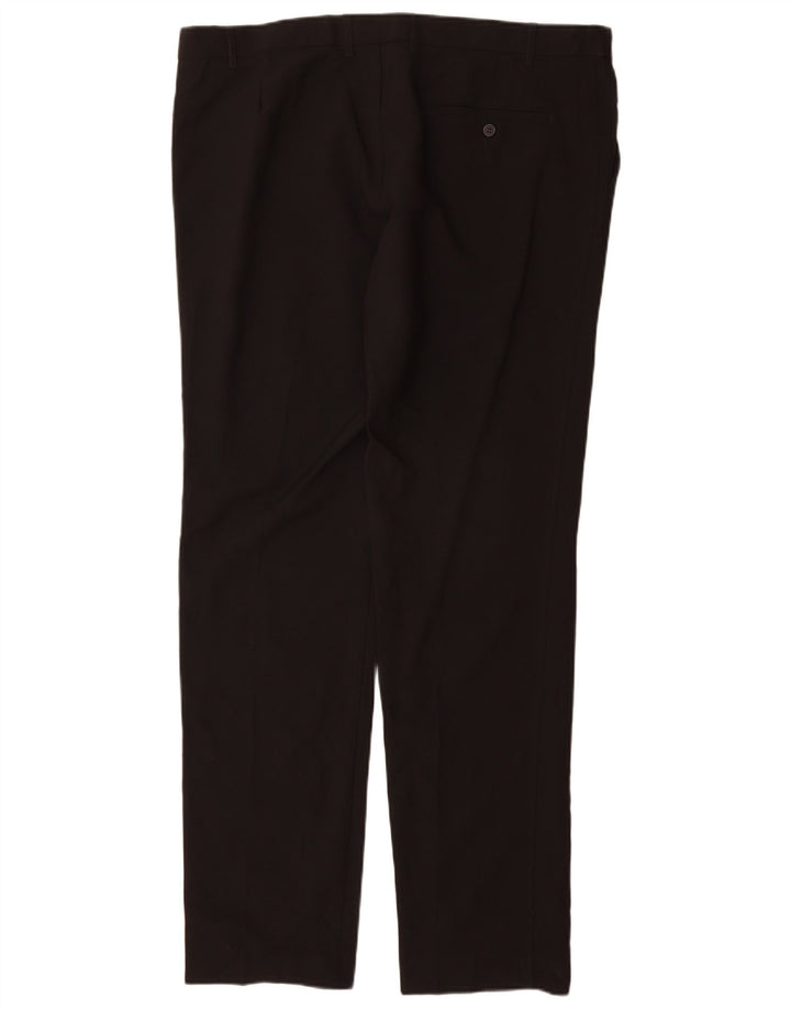Pantaloni chino drepți pentru bărbați Marks & Spencer L40 L35 Poliester negru