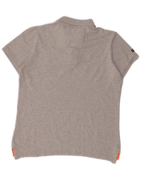 Tricou polo clasic pentru bărbați Superdry XL, bumbac gri