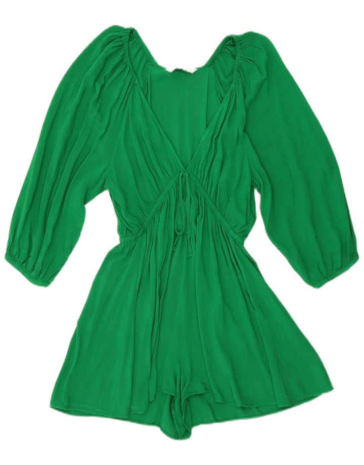 Costum pentru femei Zara cu mâneci 3/4 UK 14 Viscoză verde medie