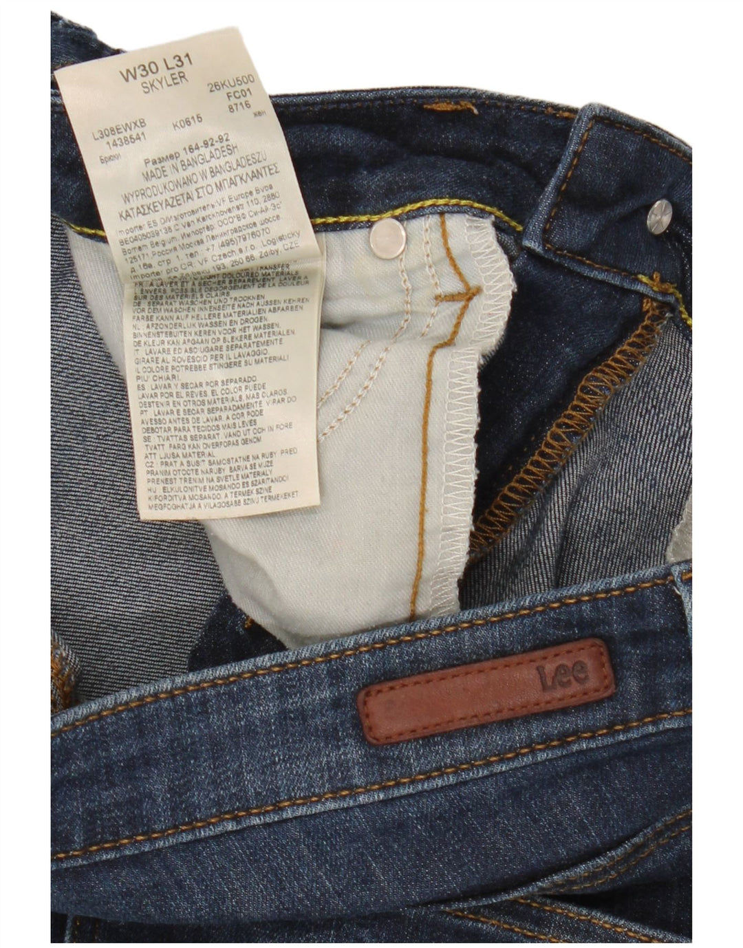 Blugi skinny pentru femei Lee W30 L27 Bumbac albastru