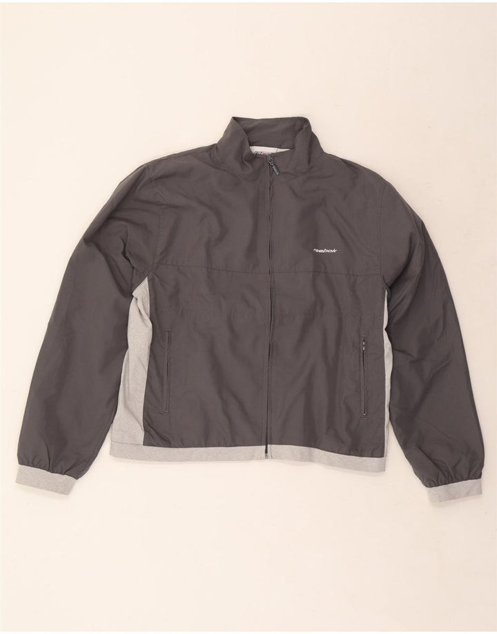 Jachetă de trening pentru femei Reebok UK 14, mare, gri, poliester color bloc