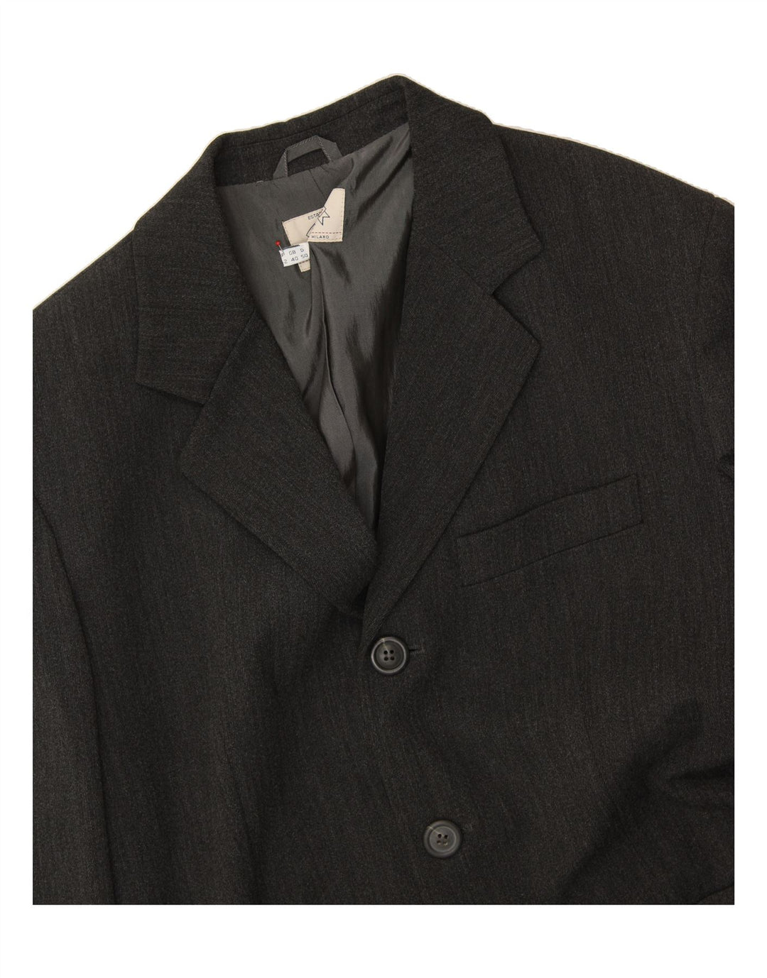 ARMANI Mens Milano 3 Button Blazer Jacket UK 40 Large Grey Polyester Vintage Armani and Second-Hand Armani from Messina Hembry 