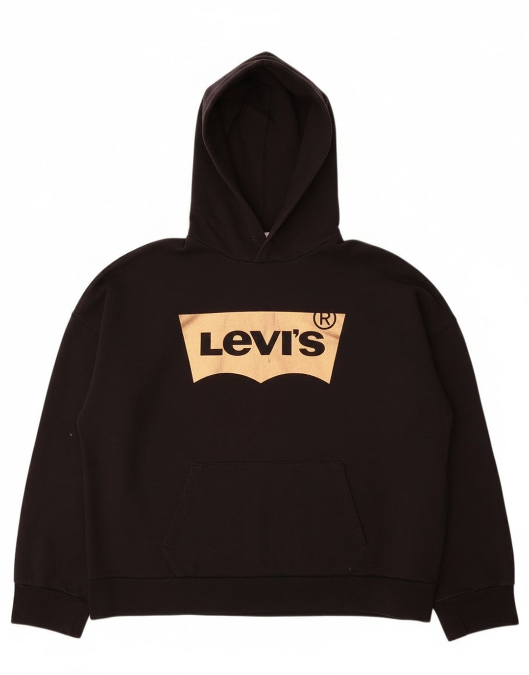 Pulover cu capota cu grafic Levi's pentru bărbați, bumbac mic, negru