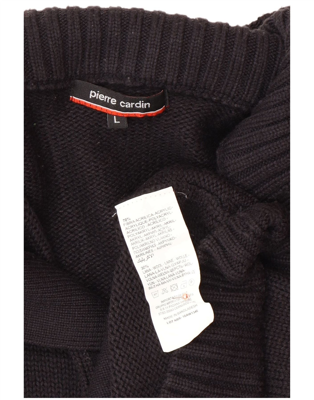 PIERRE CARDIN Pulover cardigan pentru bărbați, mare, albastru acrilic