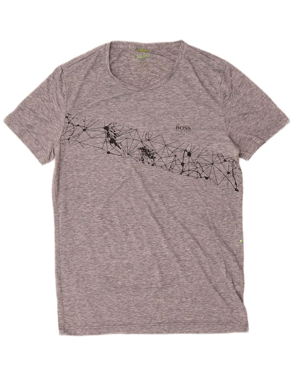 Tricou pentru bărbați Hugo Boss Top Medium Gri Geometric Poliester