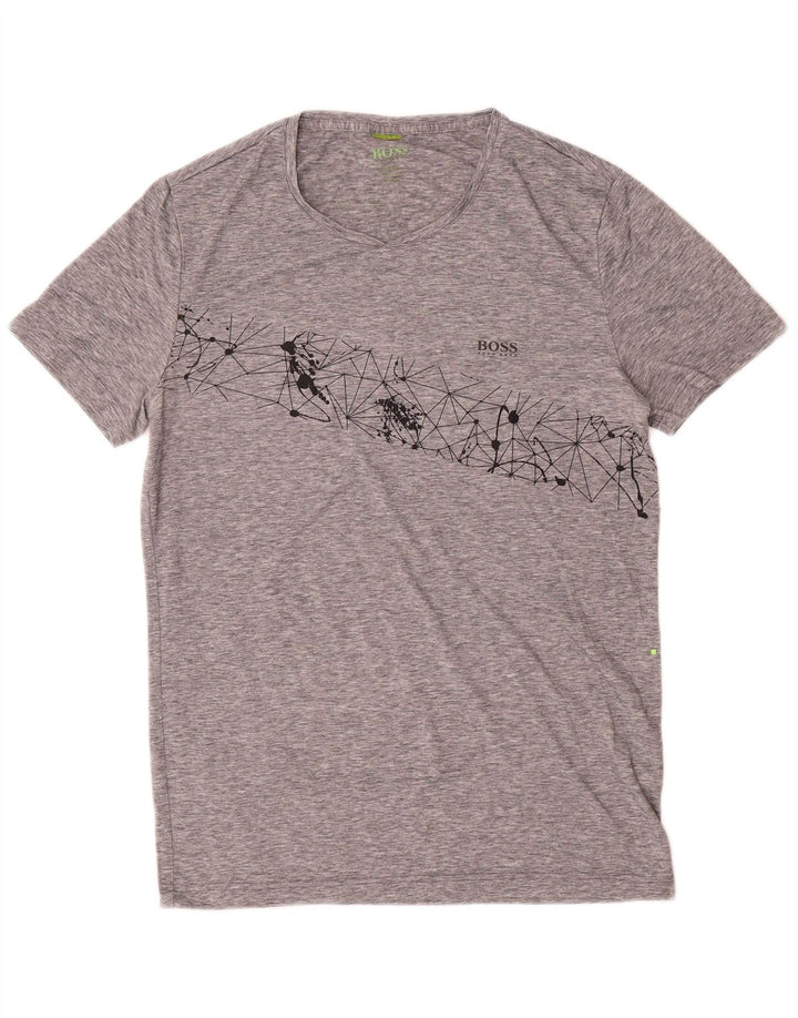 Tricou pentru bărbați Hugo Boss Top Medium Gri Geometric Poliester