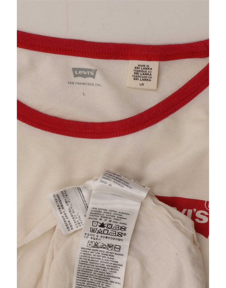 Tricou pentru femei Levi's Top UK 16 Large White Bumbac
