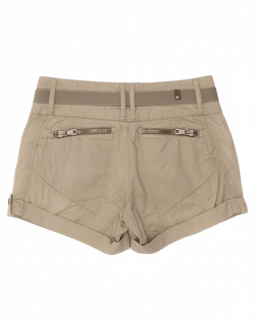 Pantaloni scurți pentru femei Liu Jo W29, bumbac, bej mediu