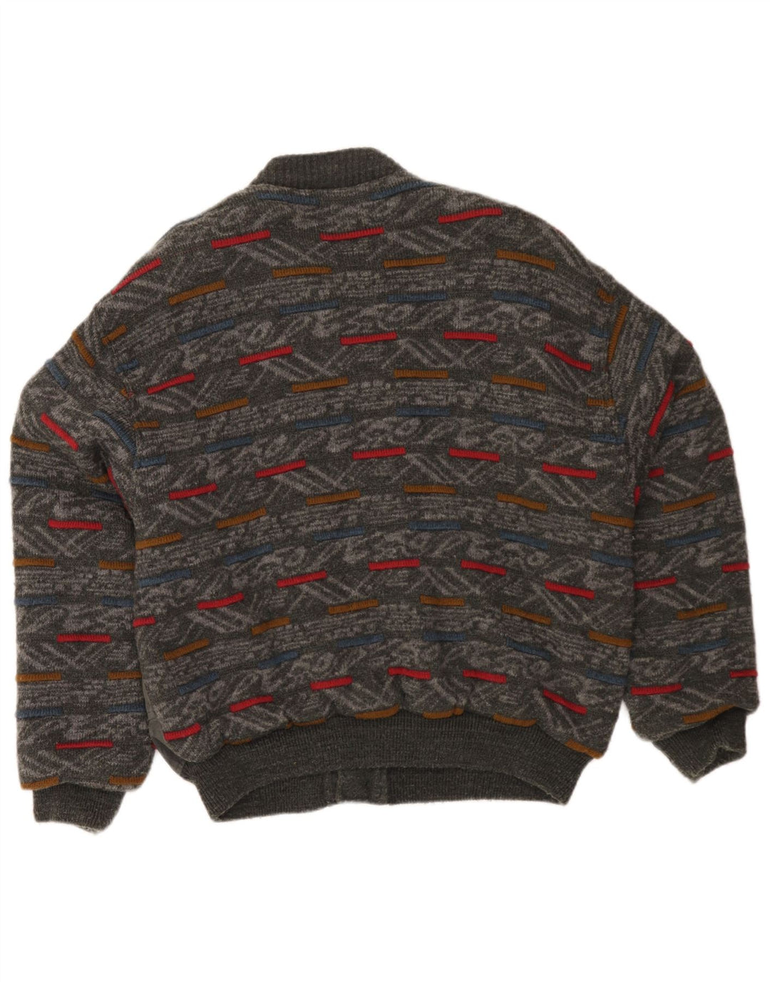 Bomber vintage pentru bărbați, mare, gri geometric