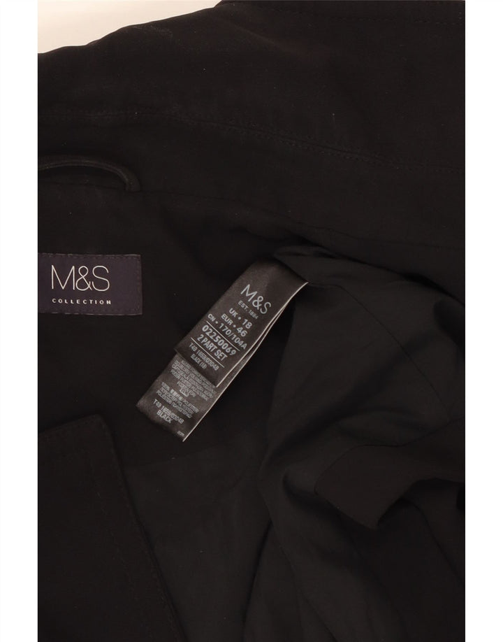 Jachetă pentru femei Marks & Spencer cu paragate fără mâneci, UK 18 XL, negru