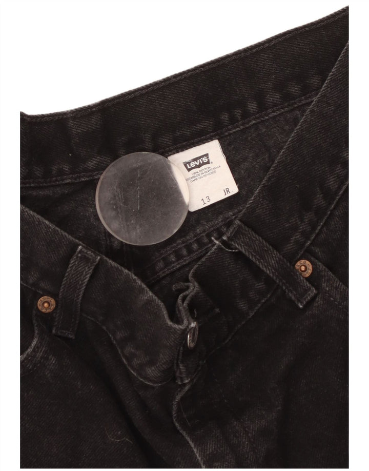 Pantaloni scurți Levi's din denim cu talie înaltă pentru femei, mărimea 13, bumbac negru mare