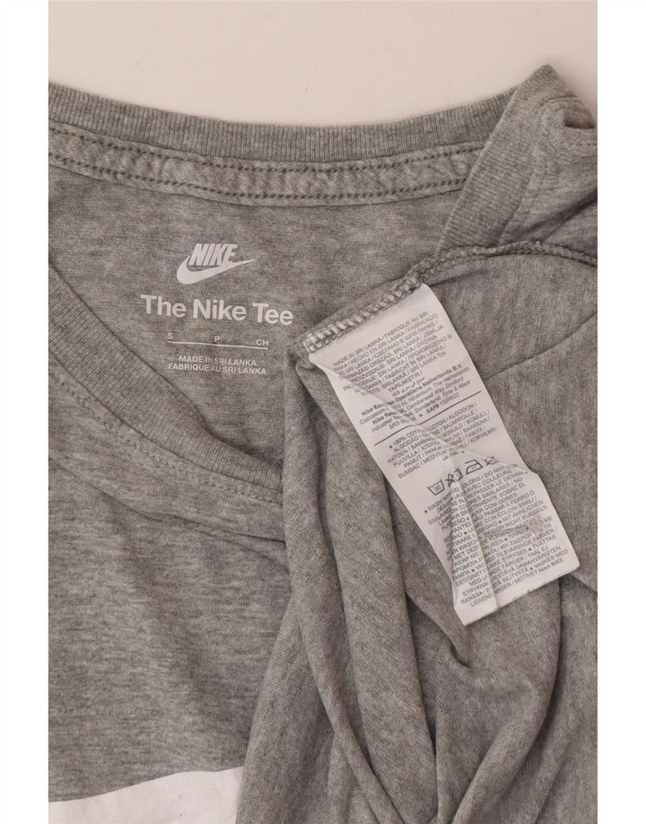 Tricou grafic Nike pentru bărbați Top mic, gri, bumbac