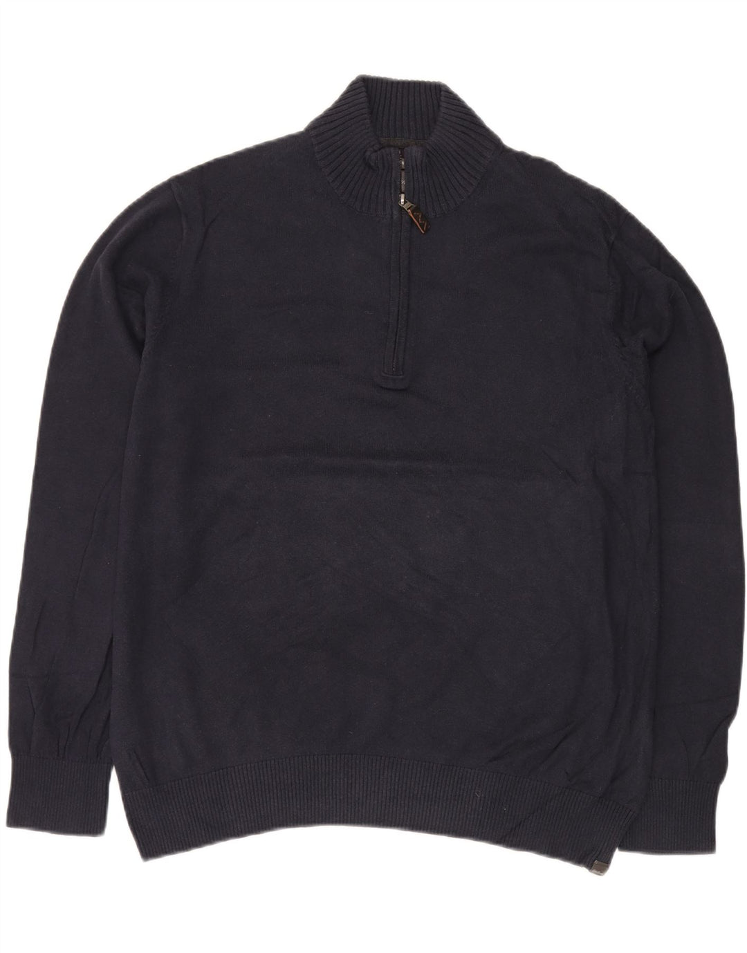 EDDIE BAUER Pulover pentru bărbați, cu fermoar, cu gât, XL, bumbac bleumarin