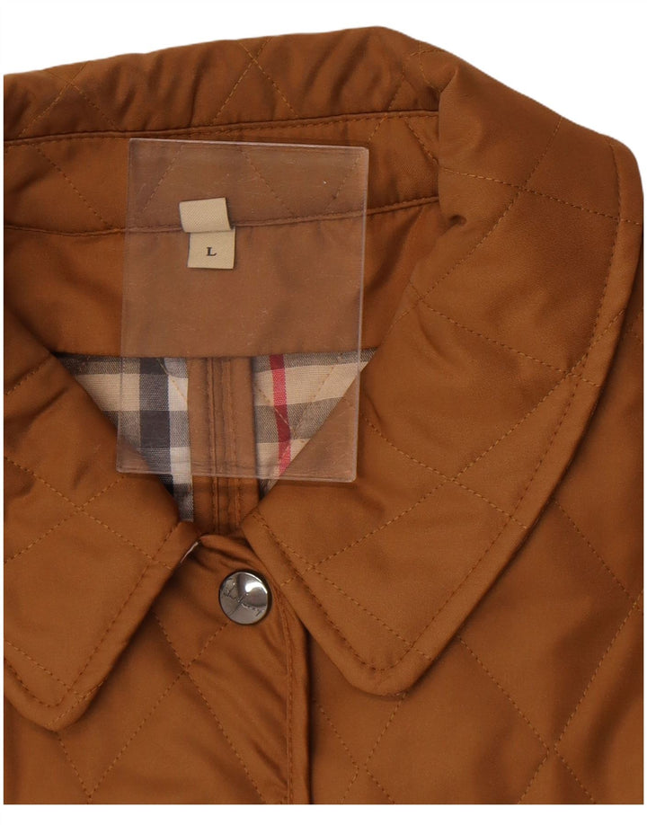Jachetă matlasată Burberry pentru femei UK 16, mare, bej, bumbac