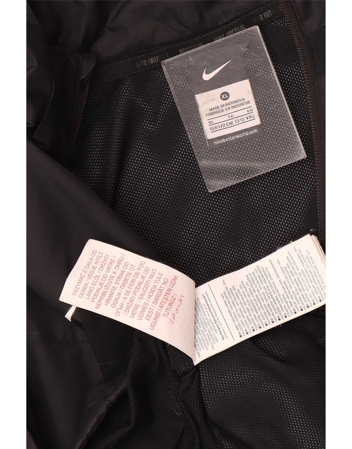 Jachetă de ploaie cu glugă Nike pentru băieți 13-14 ani XL din nailon negru