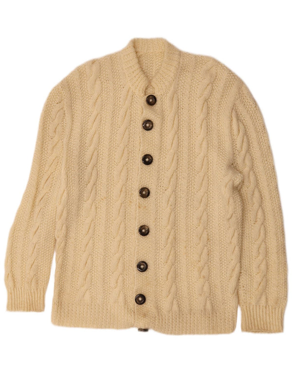 Cardigan Vintage pentru bărbați, mic, alb