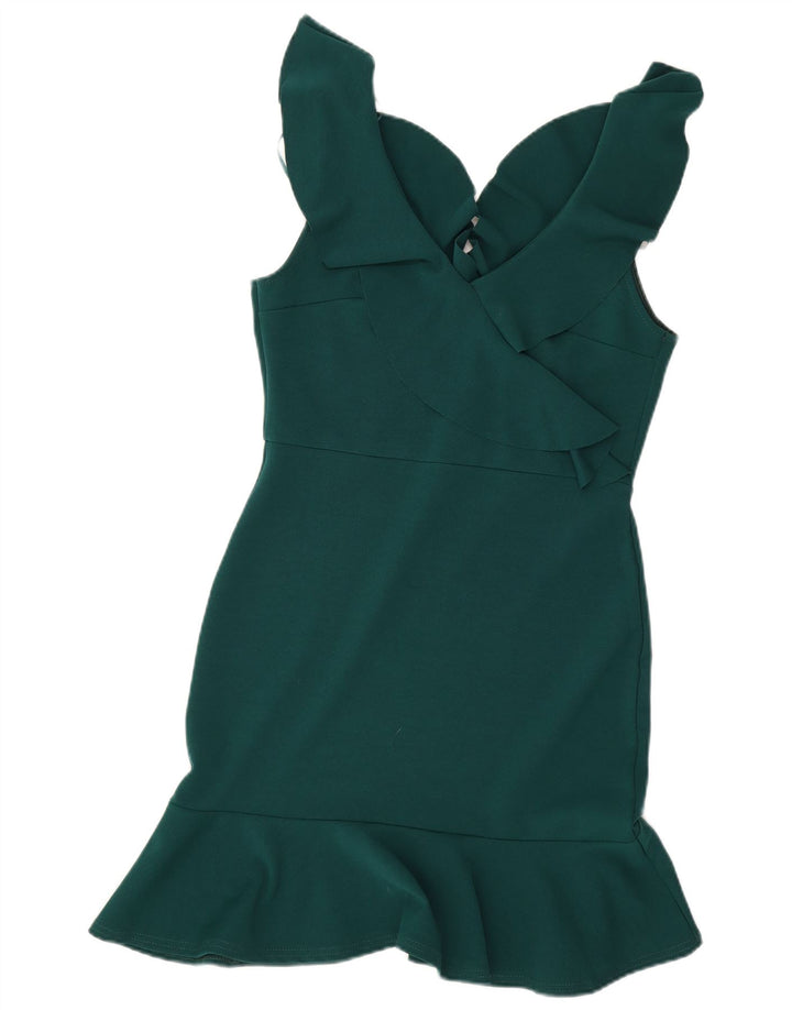 Rochie dușcă fără mâneci pentru femei Quiz UK 12 Poliester verde mediu