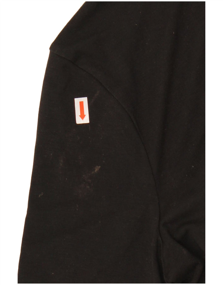 Top grafic Tommy Hilfiger pentru femei cu mânecă lungă UK 14 Poliester mediu negru