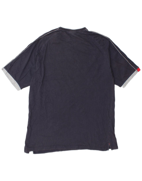 Tricou grafic pentru bărbați Lotto Top UK 42/44 XL Bumbac bleumarin