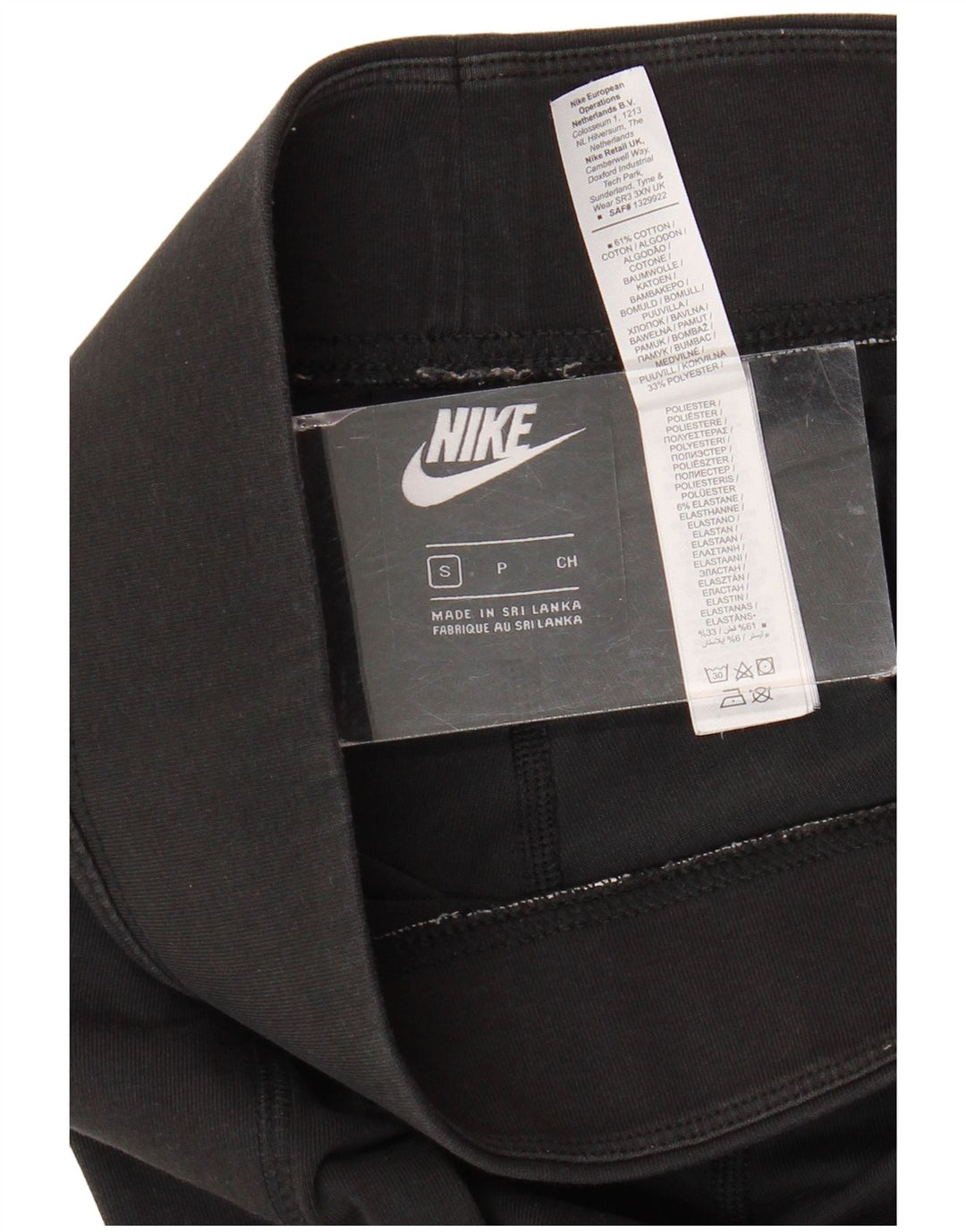 Leggings grafic NIKE pentru femei UK 10, bumbac negru mic