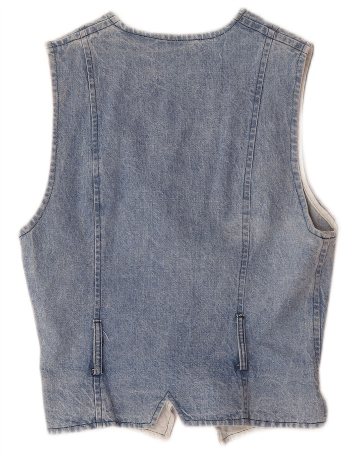 Vestă de blugi vintage pentru femei UK 14 Large Blue