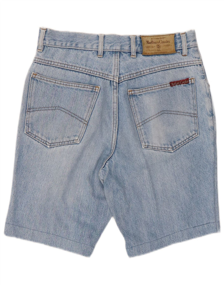 MARLBORO CLASSICS Pantaloni scurți din denim învechit pentru bărbați W29 Small Blue