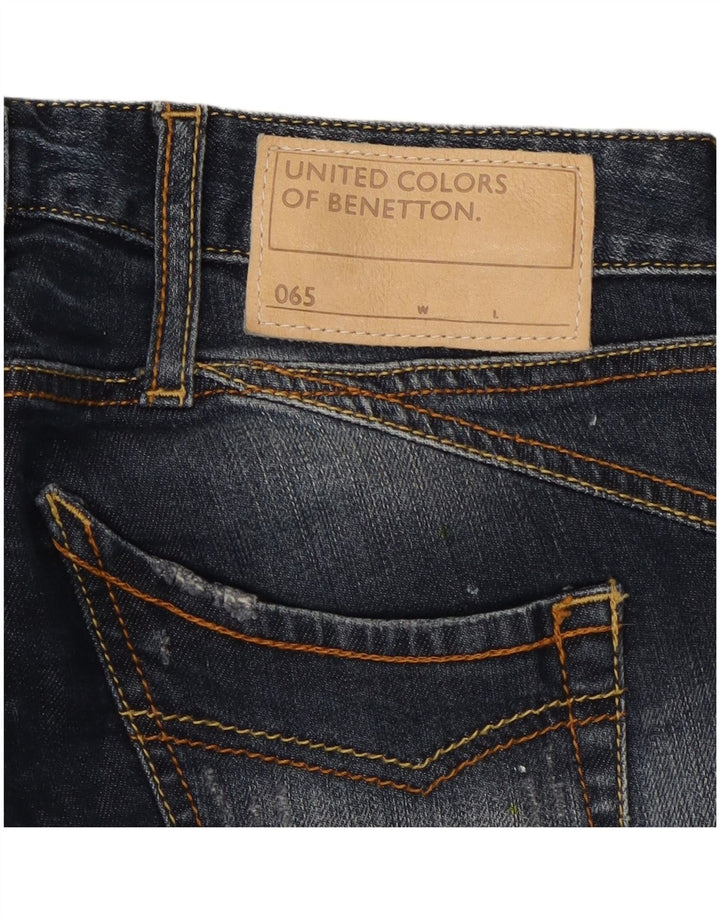 Blugi Benetton pentru femei Distressed Bootcut W26 L31 bleumarin