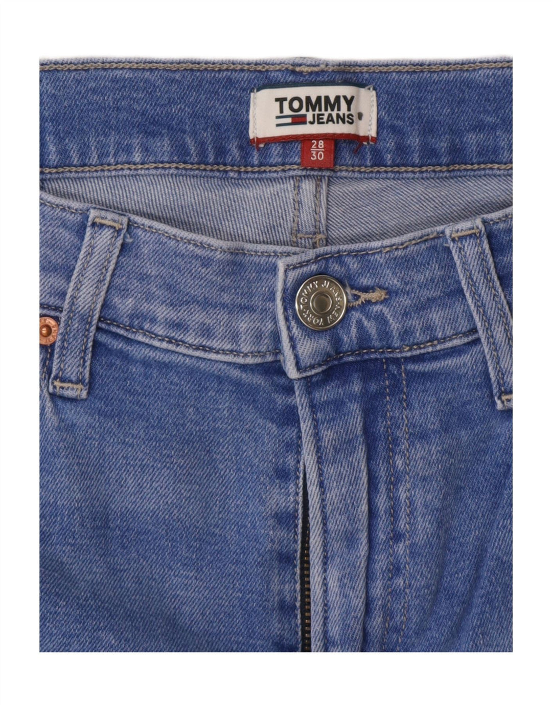 TOMMY HILFIGER Blugi subțiri pentru femei W28 L26 Bumbac albastru