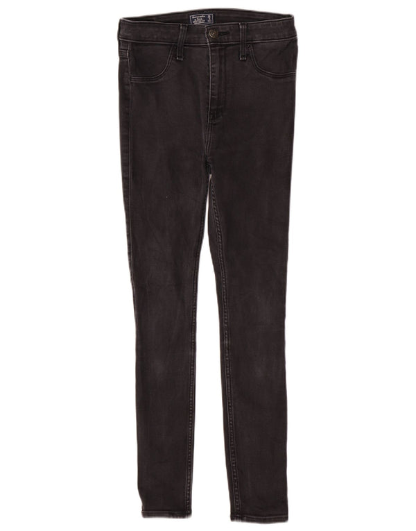 Blugi skinny pentru femei cu talie înaltă Abercrombie & Fitch US 0 XS W25 L26 gri