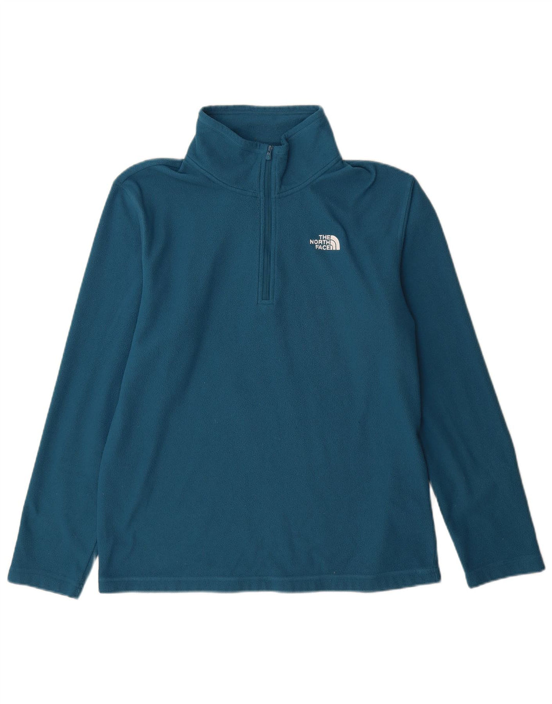 Pulover pentru bărbați The North Face, cu fermoar și gât, poliester mare, albastru