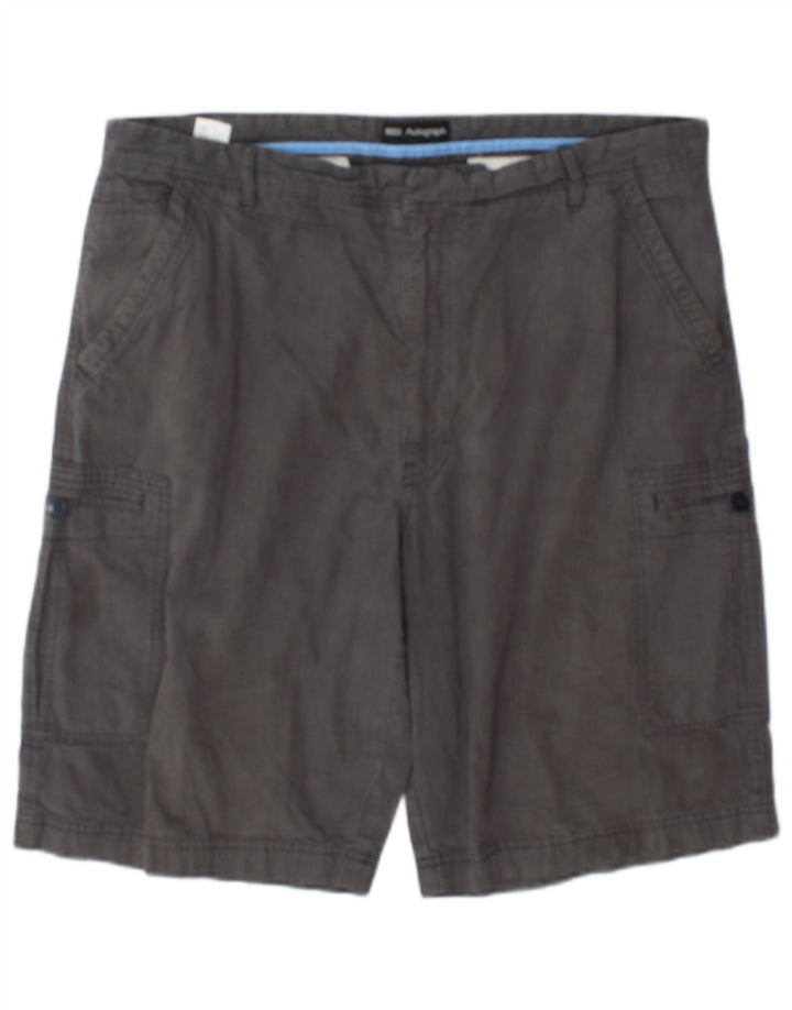 Pantaloni scurți cargo pentru bărbați Marks & Spencer W38 XL bumbac gri