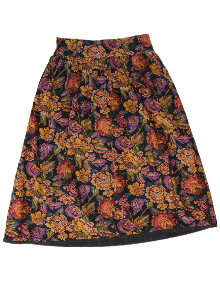 Fusta A-Line pentru femei VINTAGE W28 Medium Multicolor Floral