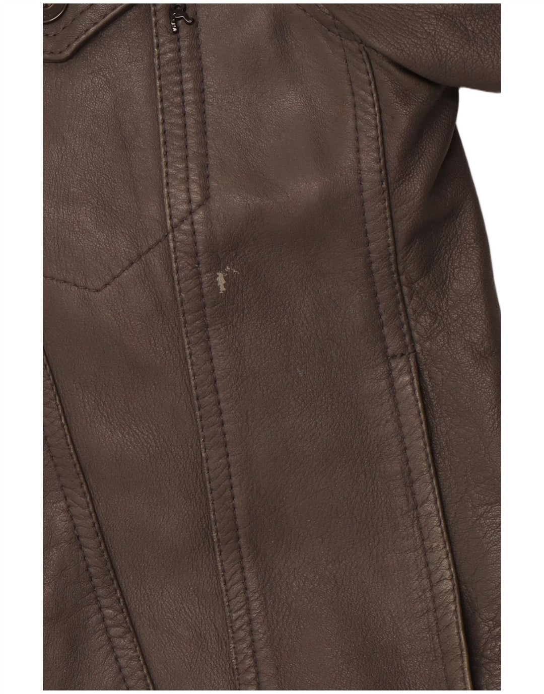 REPLAY Jachetă de piele pentru femei UK 10 Mic din piele gri