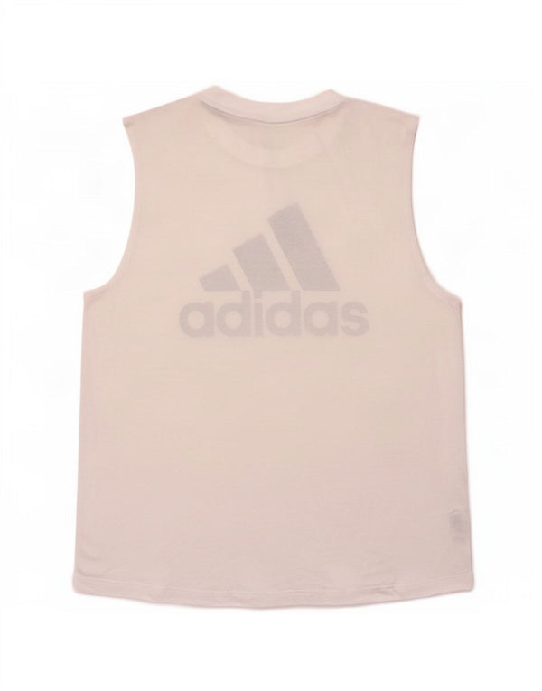 Vesta grafică pentru femei Adidas UK 12/14 Poliester alb mediu