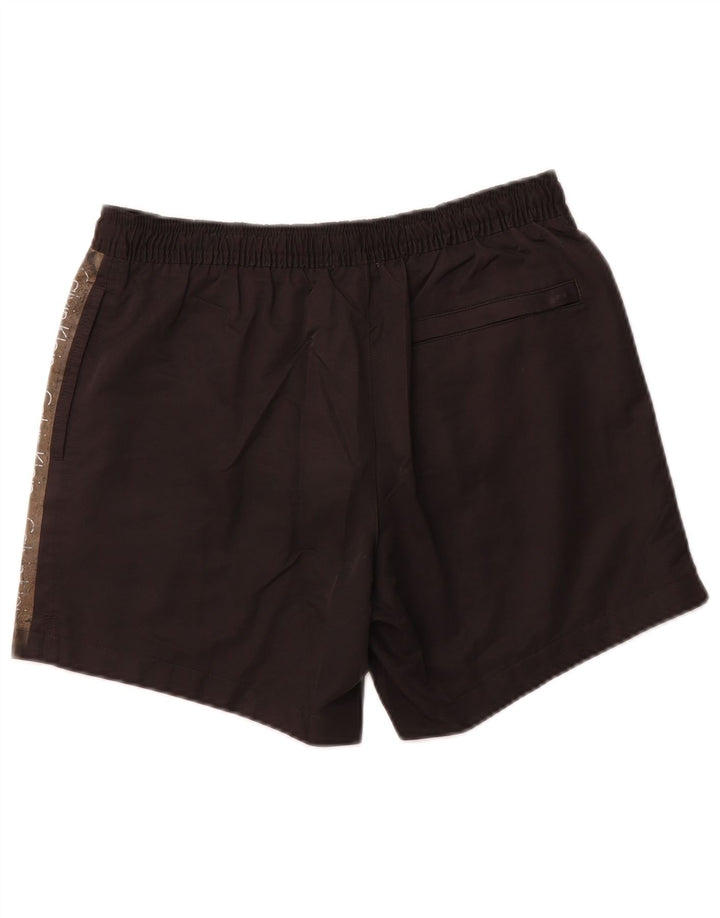 Pantaloni scurți de baie CALVIN KLEIN pentru bărbați, poliester negru mic