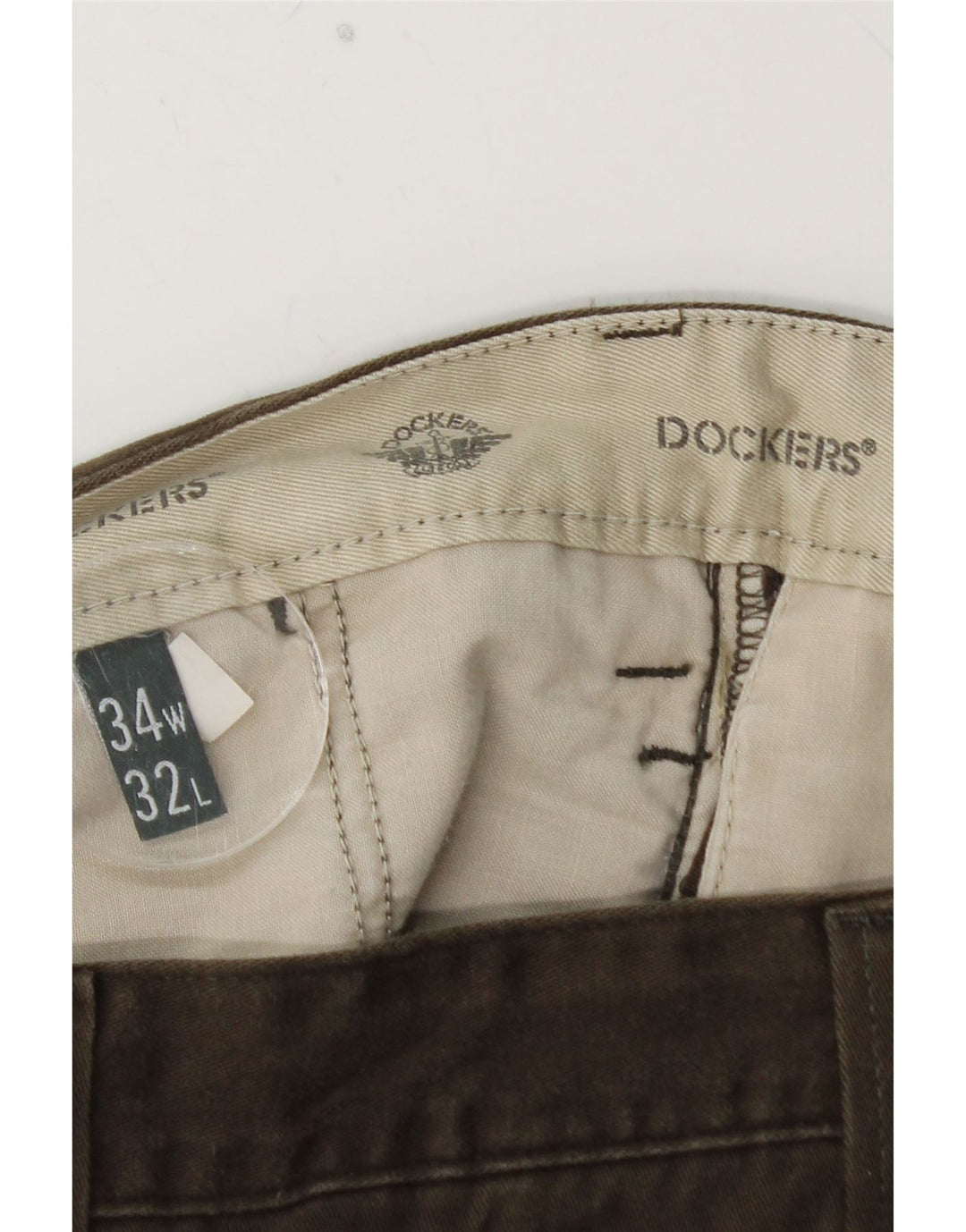 Pantaloni chino drepți pentru bărbați DOCKERS L34 L32 bumbac maro