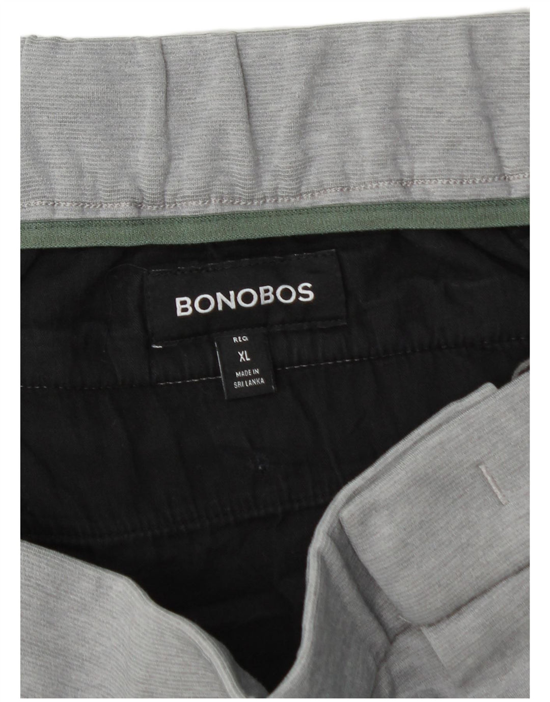 BONOBOS Pantaloni chino subțiri pentru bărbați XL W40 L29 Gri Poliester