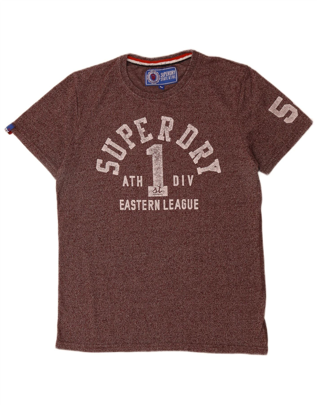 Tricou grafic pentru bărbați SUPERDRY Top mare din bumbac mov cu pete