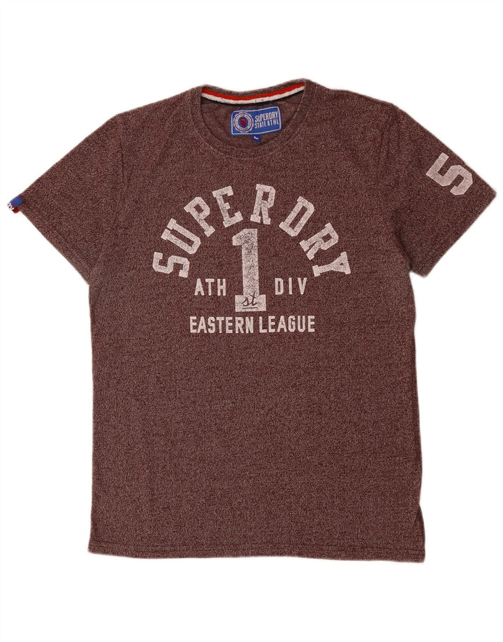 Tricou grafic pentru bărbați SUPERDRY Top mare din bumbac mov cu pete