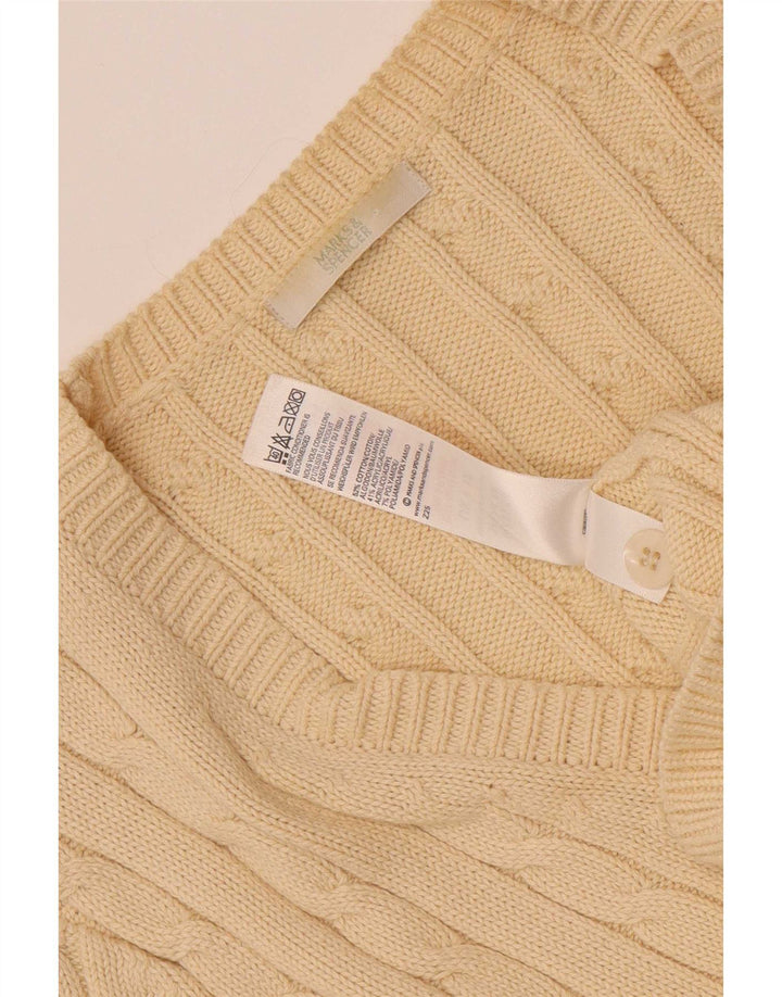 Pulover cardigan pentru femei Marks & Spencer UK 12 bumbac mediu bej