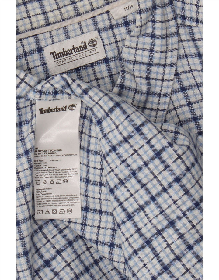 Cămașă pentru bărbați Timberland, bumbac cu carouri albastru mediu